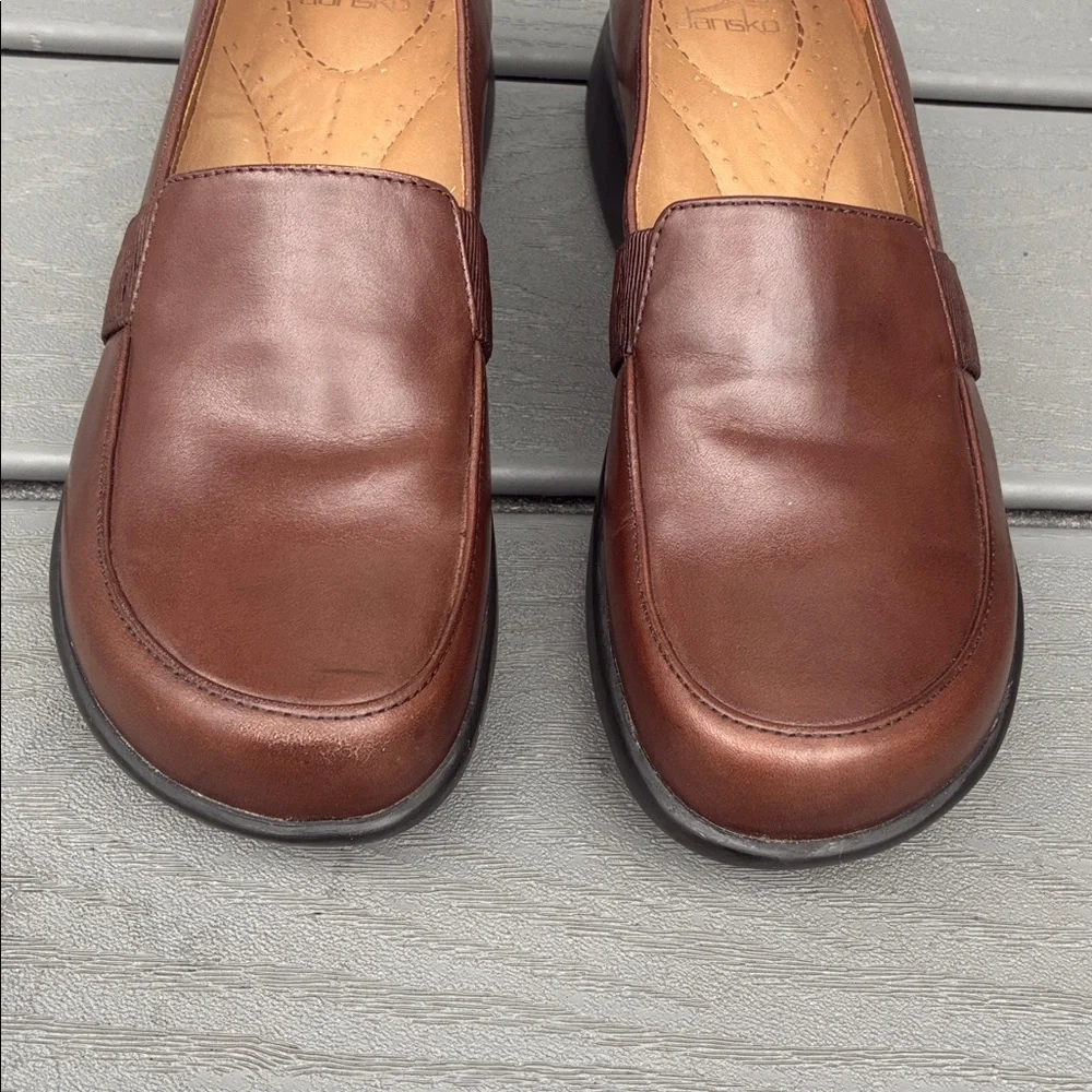 Dansko Dorie Leather Comfort Loafer Slip On Brown Size EU 37 US 6.5-7 - Picture 6 of 13